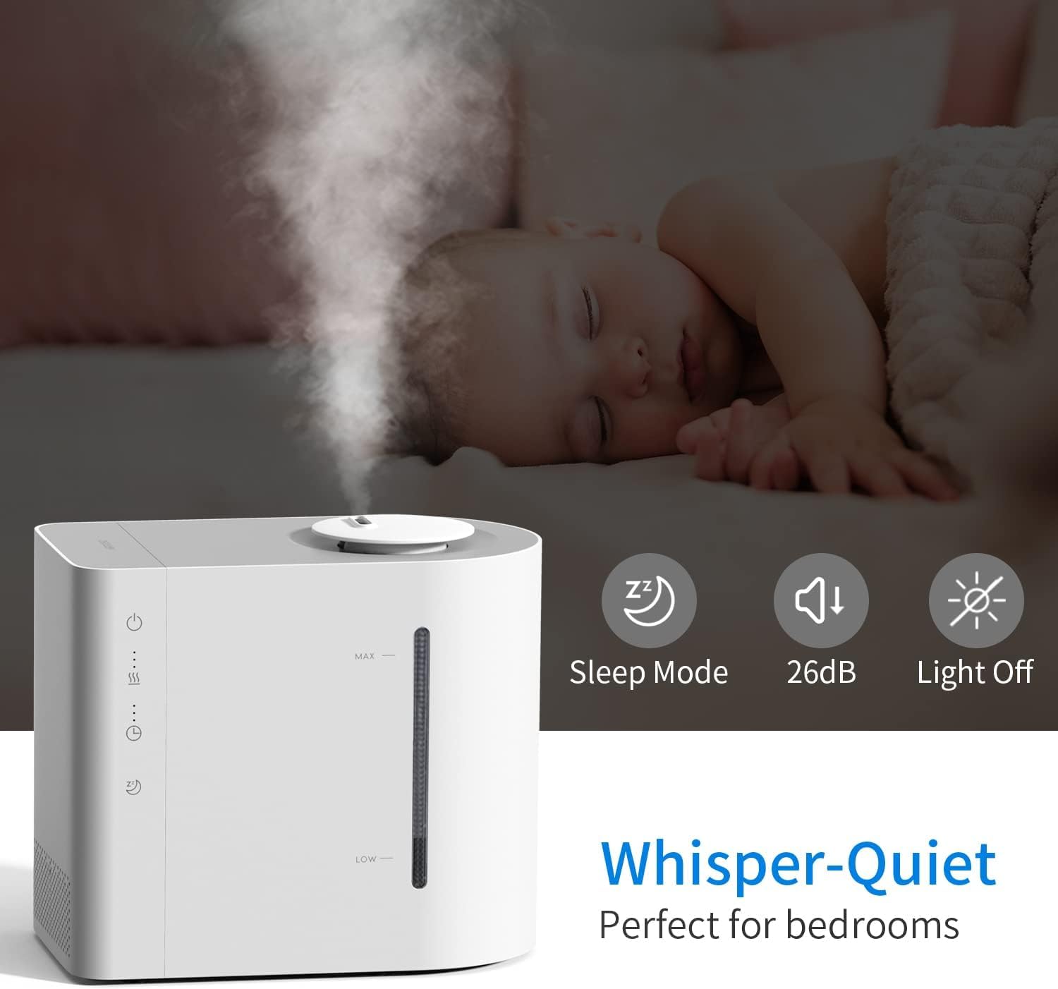 Ginoya Brothers Cool Mist Humidifier - Quiet & Top Fill -3