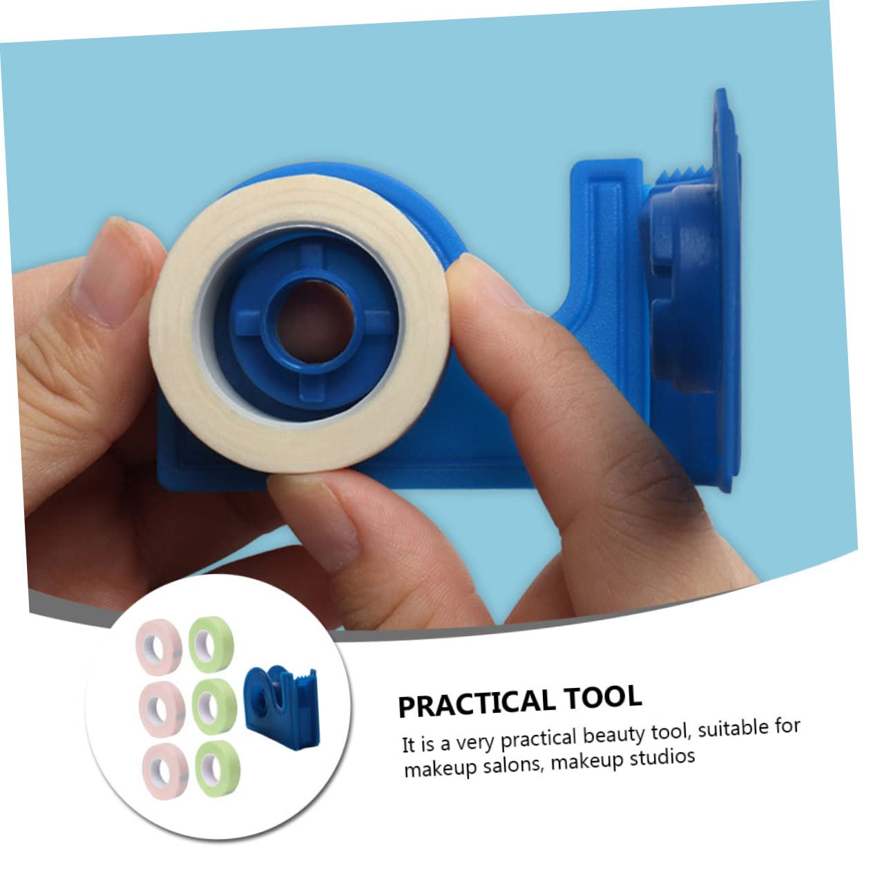 NOLITOY 7pcs Graft Eyelash Tapes Lash Adhesive Tape Rolls for Eyelash Extensions