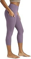 Vista 35 de ODODOS - Leggings capri de cintura alta para mujer con bolsillos, control de abdomen, no se transparentan, para entrenamiento atlético, running