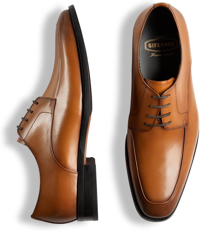 GIFENNSE Mens Oxford Shoes Leather Dress Shoes for Men - Image 4