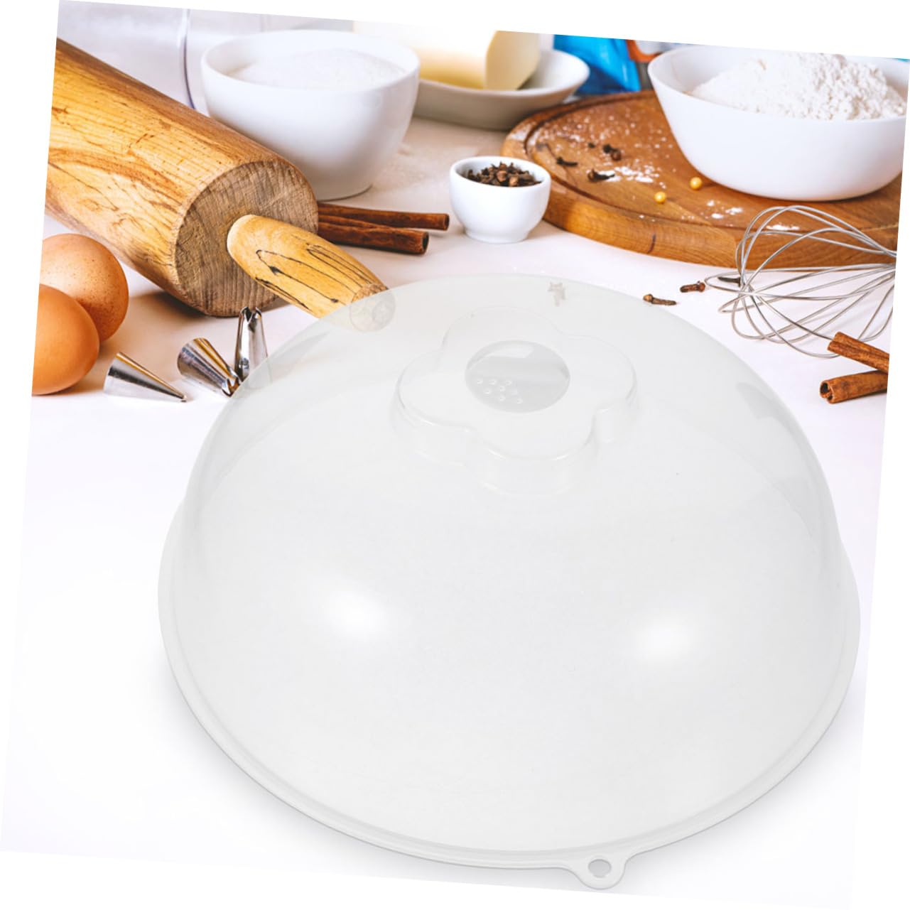 PRETYZOOM 2piezas Cubierta De Microondas Ventilada para Salpicaduras Tapa De Comida Transparente para Calentar para Medianos y Calentamiento De Alimentos