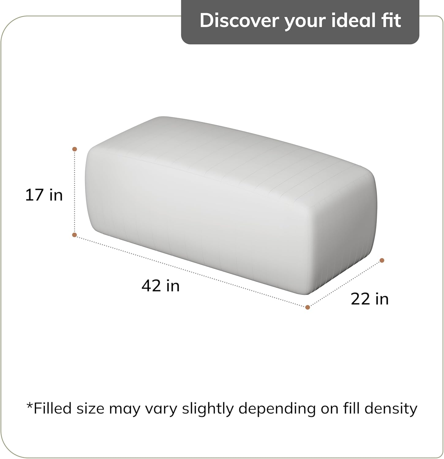 Anji Mountain 100% Handmade & Handcrafted Comfortable Home Décor Bench Pouf Ottoman Footrest for Living Room, Bedroom, Nursery, Kidsroom, Patio Furniture - (42" x 22" x 17" - Black)