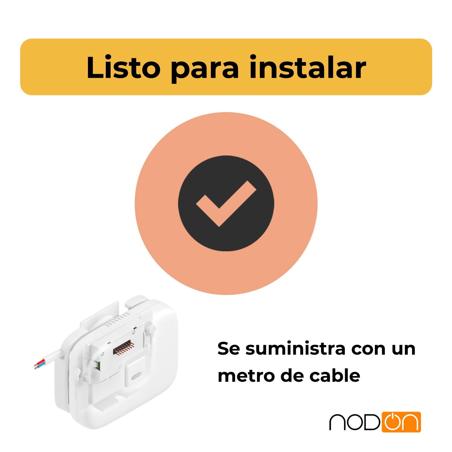 NodOn - Soporte de pared para controlador A/A por infrarrojos para conectar directamente el controlador a la alimentación del split, sistemas de fijación simple, rápido, seguro, fiable y compacto.