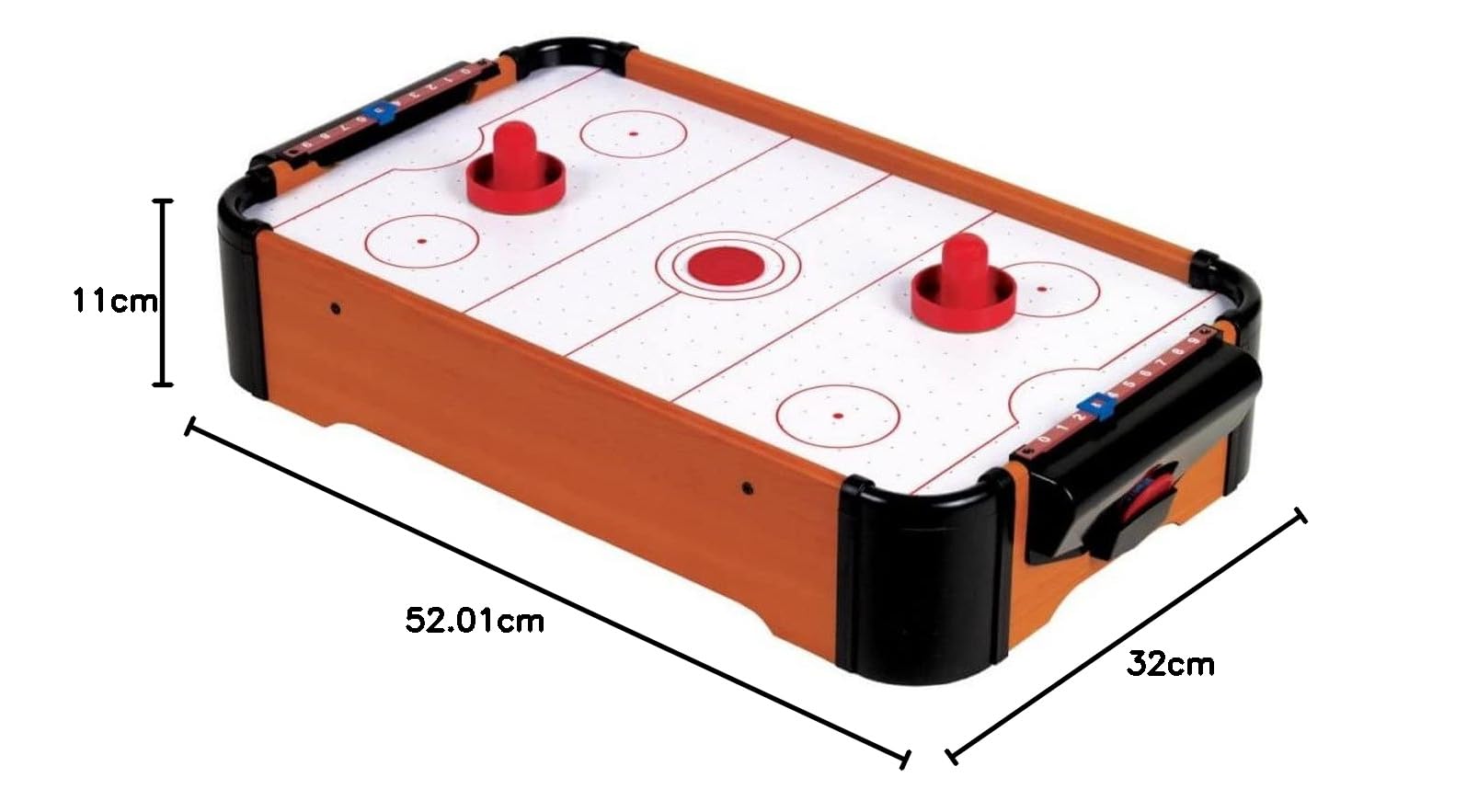 Natural Games Tisch-Hockey 51x31x10,5cm, Weiß, Braun, Rot, 11