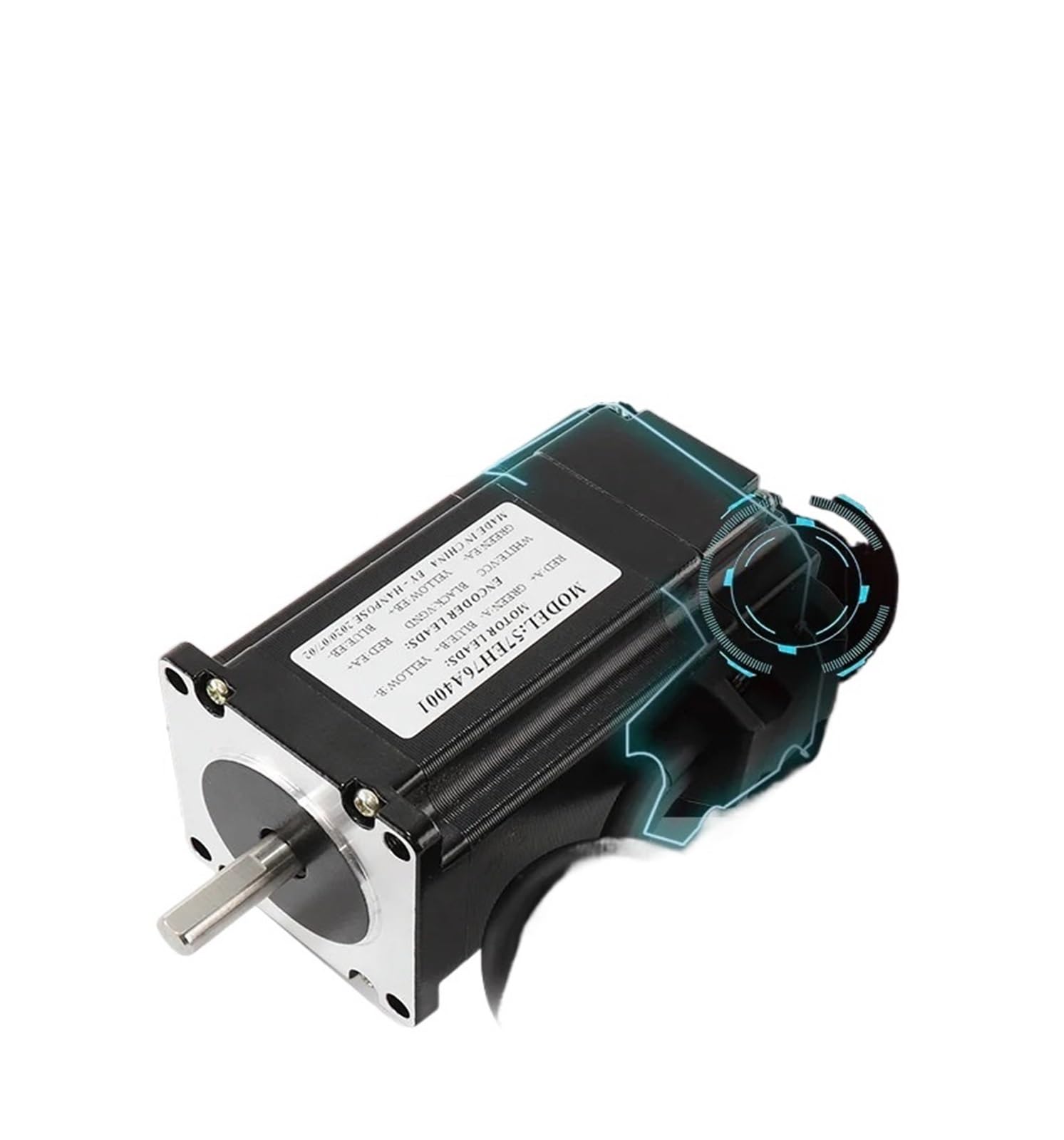 Schrittmotor-Treiber Hybrid-Schritt-Servomotor NEMA23 Schrittmotor 4,0 A 2,2 Nm 57EH76A4001 + CL57 CNC-Controller-Kit Closed-Loop-Schrittmotortreiber(57EH76 MOTOR)