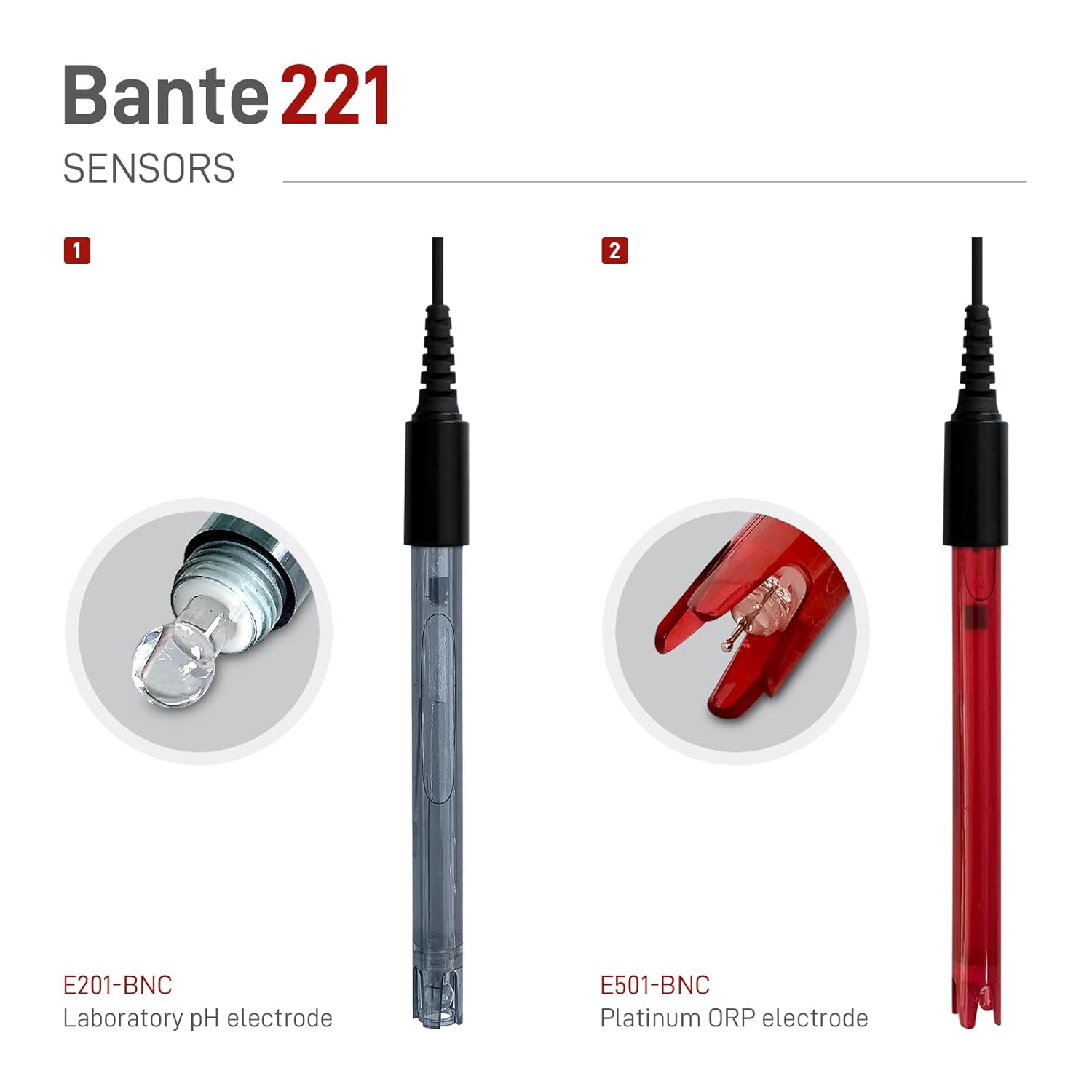 Bante 221 Portable pH ORP Meter | Handheld pH Meter | Equipped with pH and ORP Electrodes | Accuracy ±0.002 pH, ±0.2 mV | 500 Sets of Data Storage