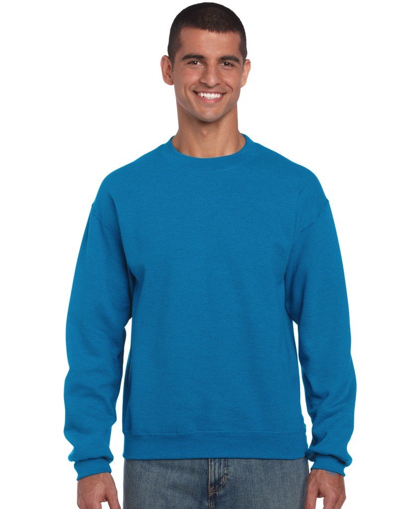 Gildan Men's Blue (Sapphire) 50/50 Adult Crewneck Sweatshirt, Uk Extra Large