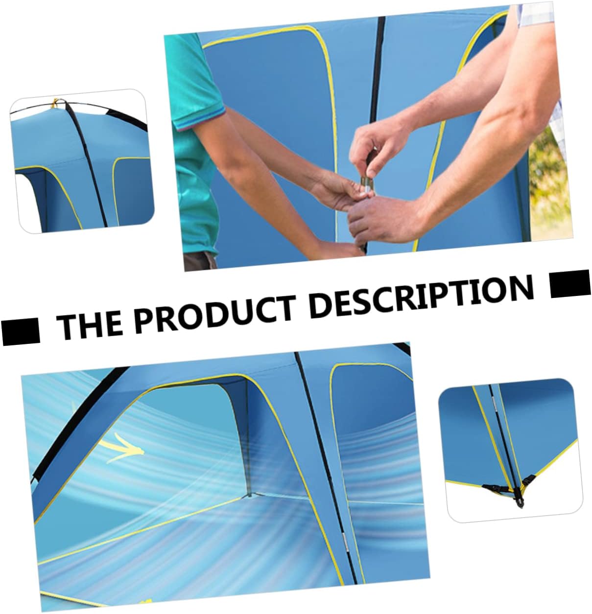 Quick Opening Camping Tent Spacious Sunshade Canopy for Outdoor Activities Picnics and Beach Use Lightweight Portable Design Light Blue