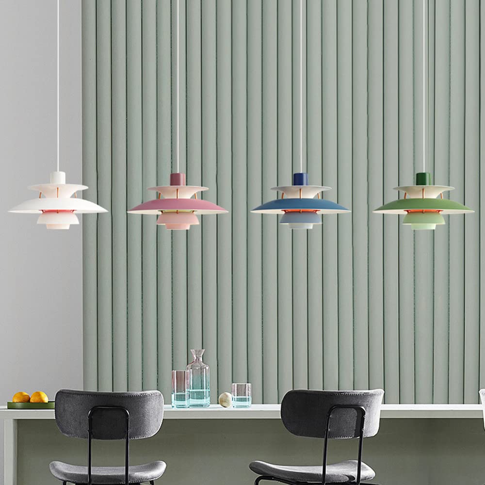 Vintage Esstisch Pendelleuchte, Industrielle Pendellampe, Ø40cm Lampenschirm, Höhenverstellbar, E27, Retro klassisch Hängelampe, für Loft Restaurant Cafe Bar Wohnzimmer Schlafzimmer (A,40CM)