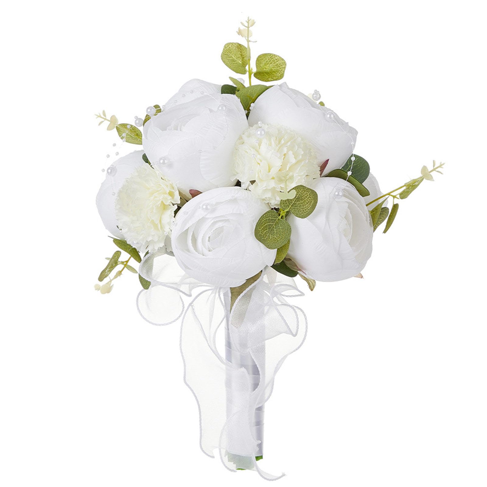 Xinsheinelry Bridal Bouquets Wedding Bouquets with Ribbon for Bridal, Bridesmaids, Anniversary, Wedding Decorations Photography Props