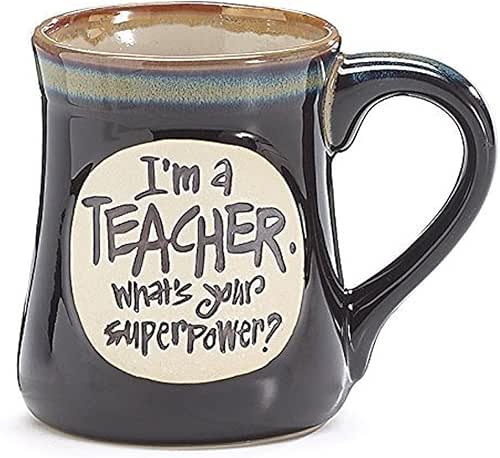 1 X I'm a Teacher Superpower Deep Black 18 Oz