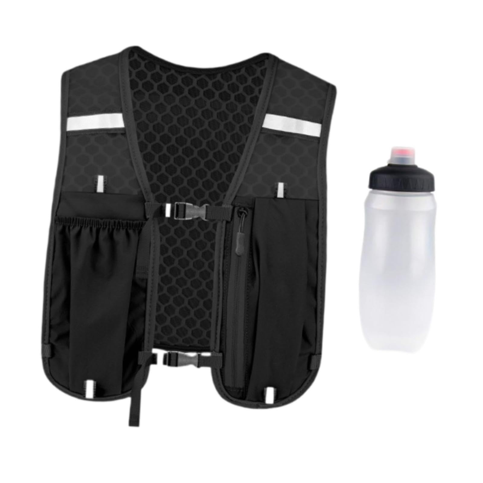 THE STYLE SUTRA Running Hydration Vest Runner Rucksack Breathable for Jogging Outdoor Riding Black-image-9