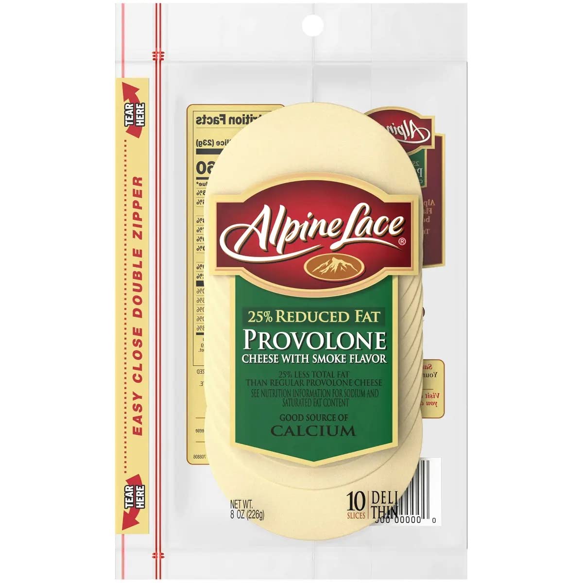 Land O Lakes Alpine Lace Provolone Cheese Slice, 8 Ounce