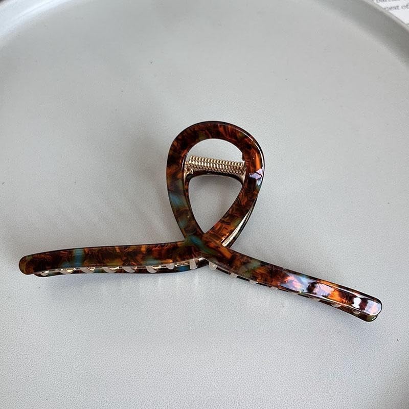 5 Inch Large Hair Claw Clips for Thick Hair,Nonslip Hair Clips,Strong Hold Matte Hair Clamps,Fashion Hair Styling Accessories (F-2pcs) - Image 4