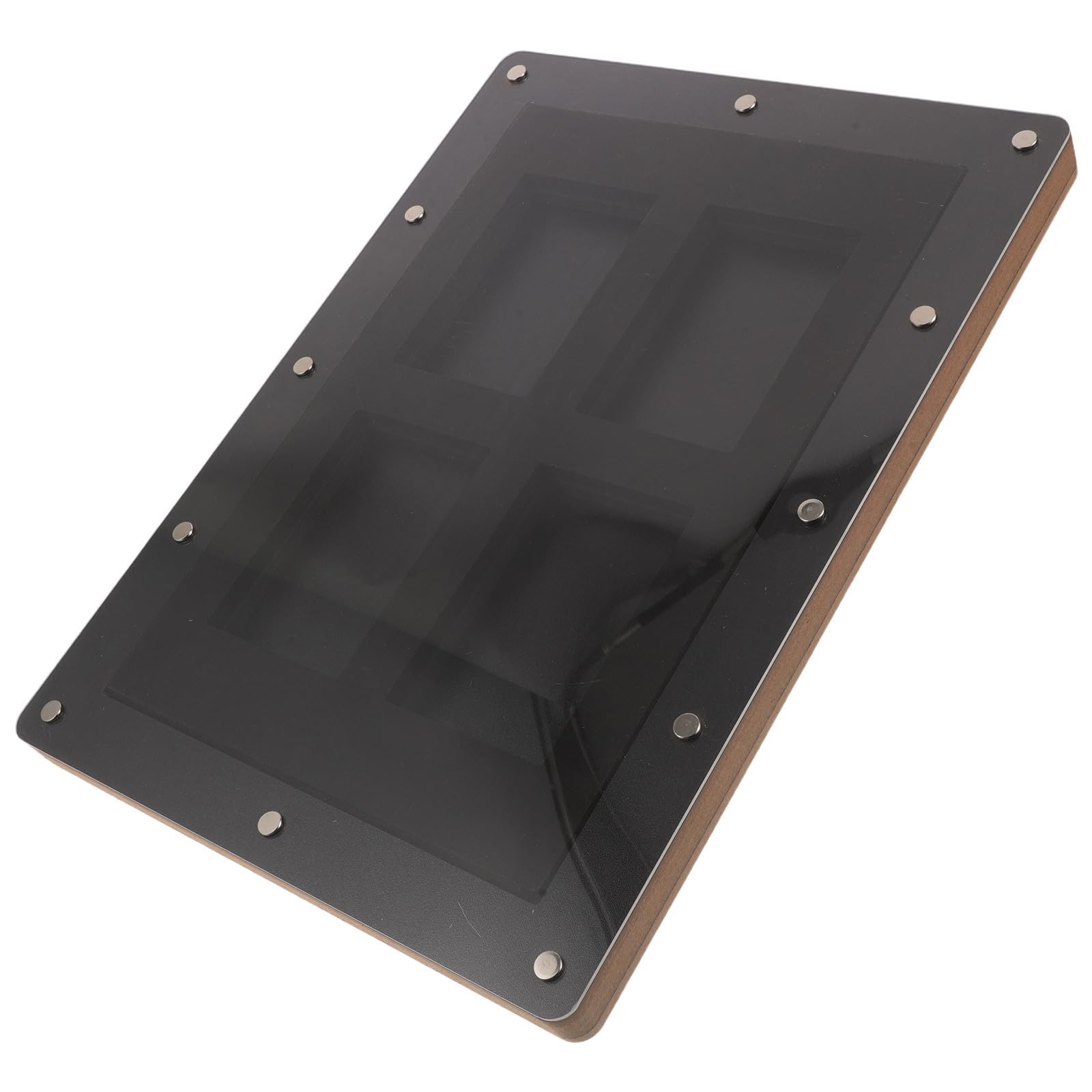 Cadre Mural pour Cartes de Collection, 4 Emplacements, Noir