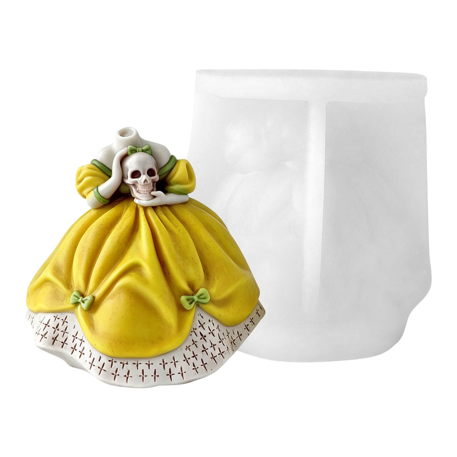 Kalttoy Girls Multicolor Skull Princess Shape Silicone Molds For Soap Easy Demolding Multipurpose Silicone For Epoxy Resin Rosin Art Cast