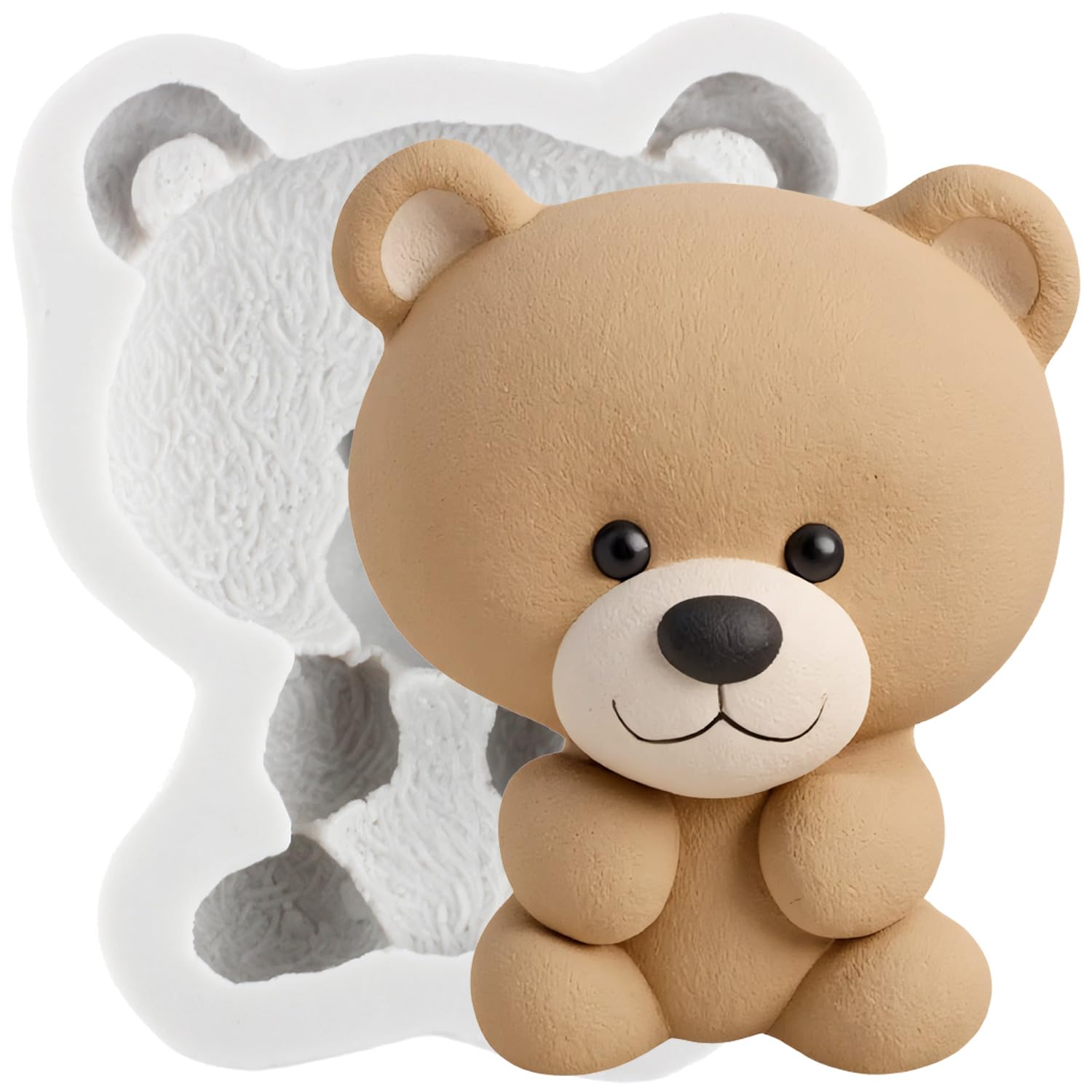 Sijiangmold Bear Silicone Moulds Teddy Bear Fondant Mould