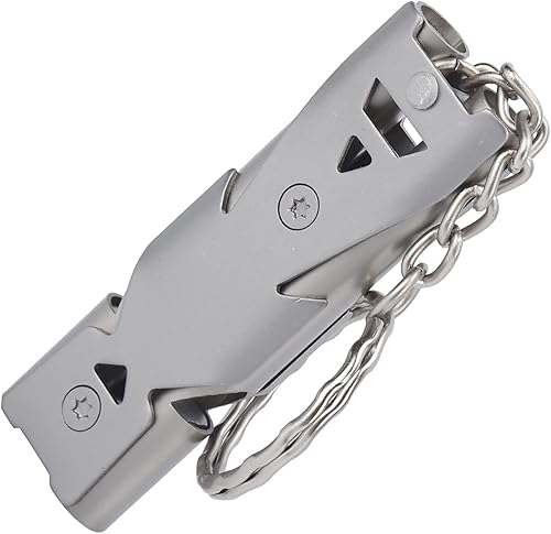 Miniatura 9 de Pilipane Silbatos de emergencia, silbato de supervivencia de emergencia de aluminio para camping, senderismo, caza, deportes al aire libre, sonido