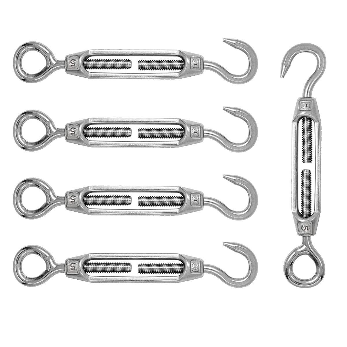 Buy Hook Turnbuckle Stainless Steel Adjustable Turnbuckle Cable Railing Kit Hook Set Heavy Duty