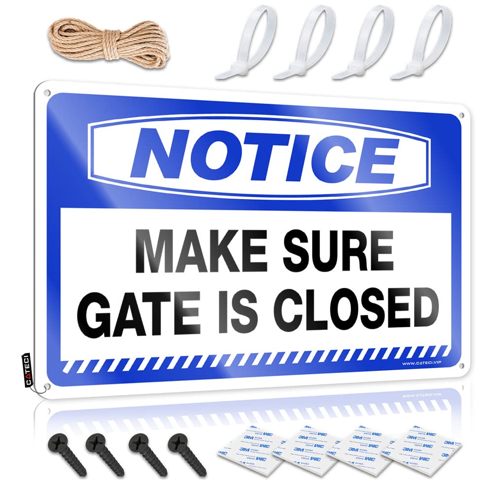 Tinsign, Plaques Inside Present Notice Make Sure Gate Is Closed | Rustic Summer Wall Art(30X40CM)
