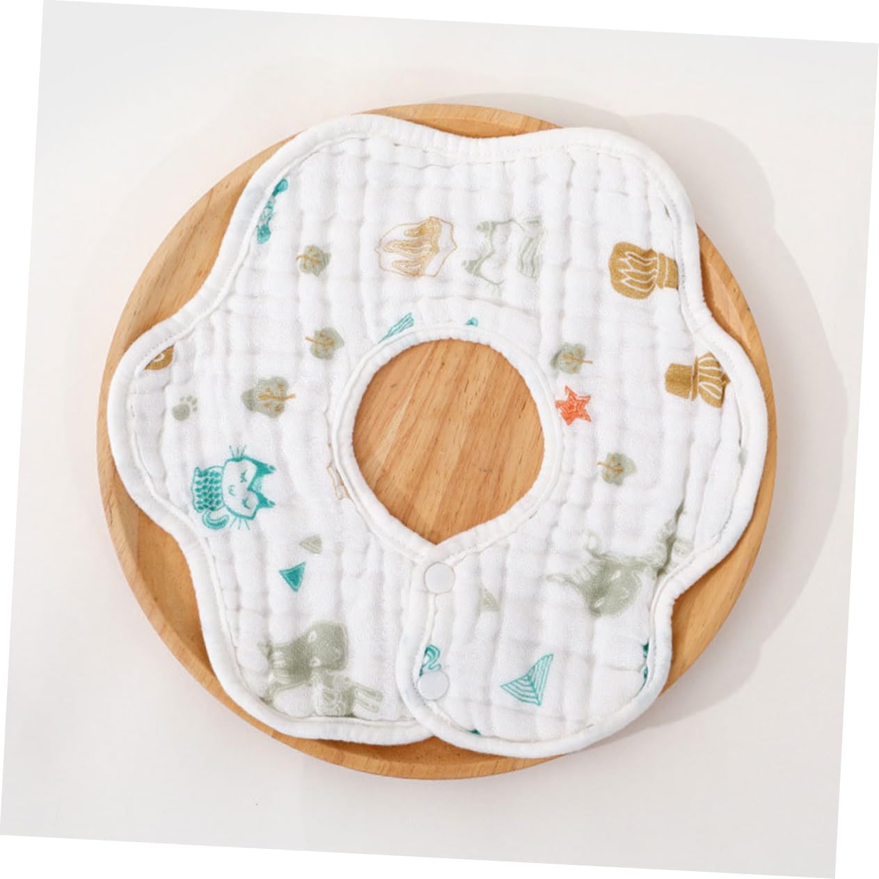 ibasenice 8 Stk Lätzchen dreieckstücher baby babylätzen Baby Halstücher baby kopftuch Speichel Handtuch Spucktuch für Kleinkinder Baumwollgaze sabbernder Mund rotieren Baumwolle Weiß
