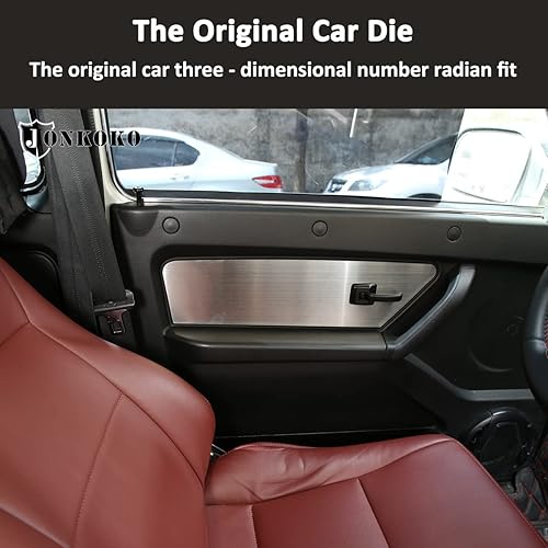 Miniatura 3 de Decoración de puerta interior de acero inoxidable Cubierta del panel para Lada NIVA Accesorios de decoración interior del coche