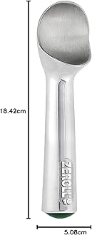 Zeroll 1016 Original Ice Cream Easy Scoop with Unique Liquid Filled Heat Conductive Handle Simple One Piece Aluminum Design Easy Release 32 Scoops per Gallon, 2.5-Ounce, Silver
