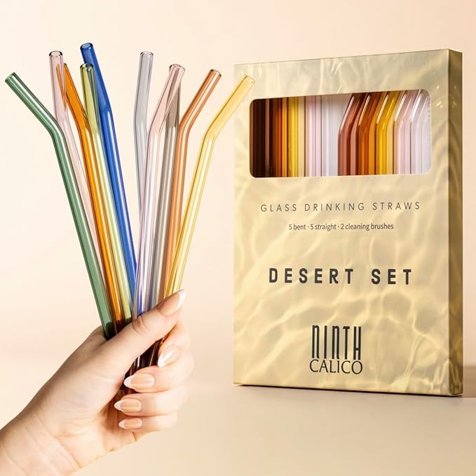 Colorful glass straws