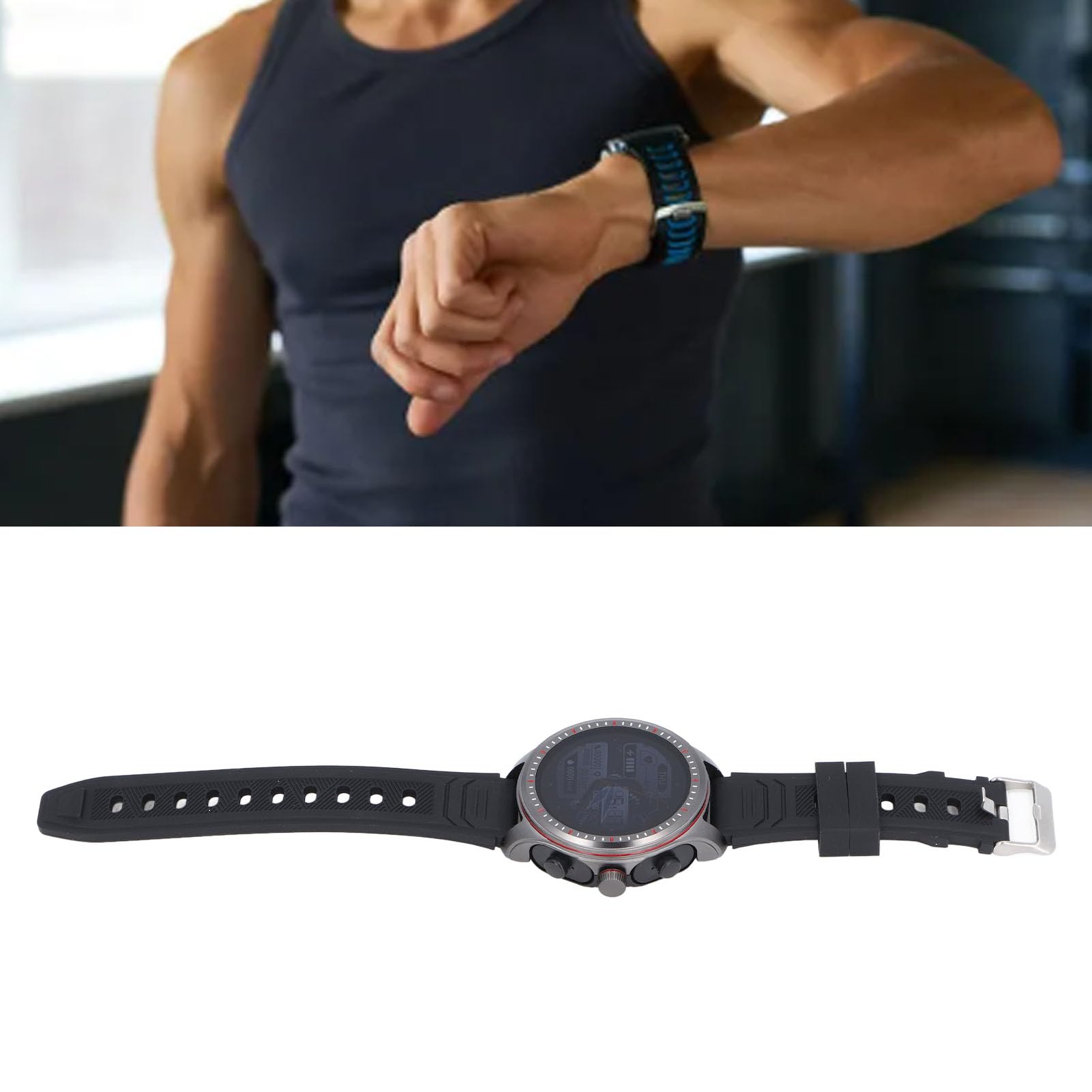 Ejoyous 2 en 1 Montre Intelligente avec Écouteurs Bluetooth, Écran
