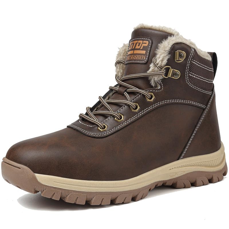 Ziitopwinter Snow Boots Mens Walking Boots Waterproof Hiking Boots