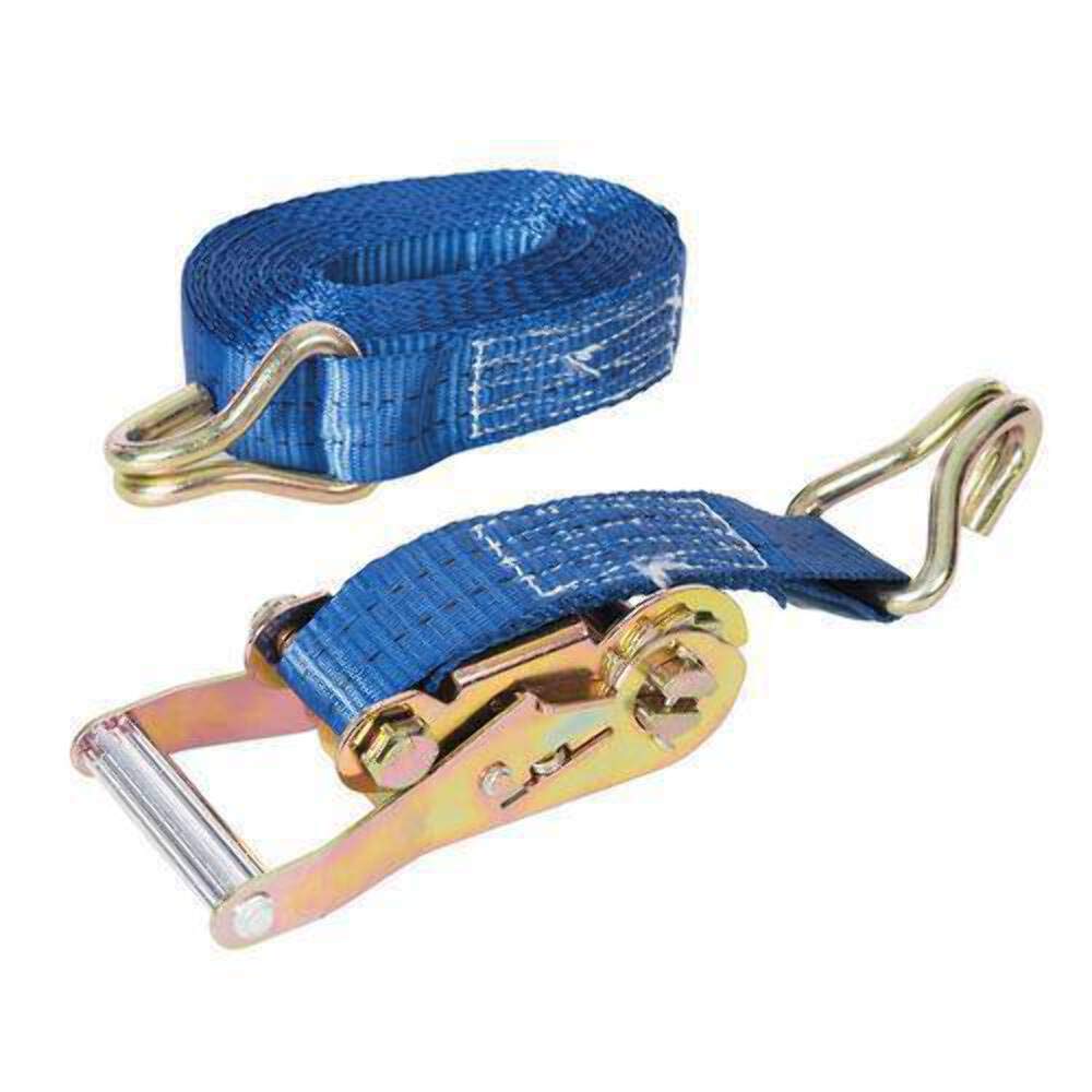 Silverline Ratchet Tie Down Strap J-Hook 6M X 38Mm Rated 750Kg Capacity 1950Kg - Silverline 2 Cargo Lash X 6M Strap Ratchet 785253 Tie 38Mm Ton Down 5060012965679