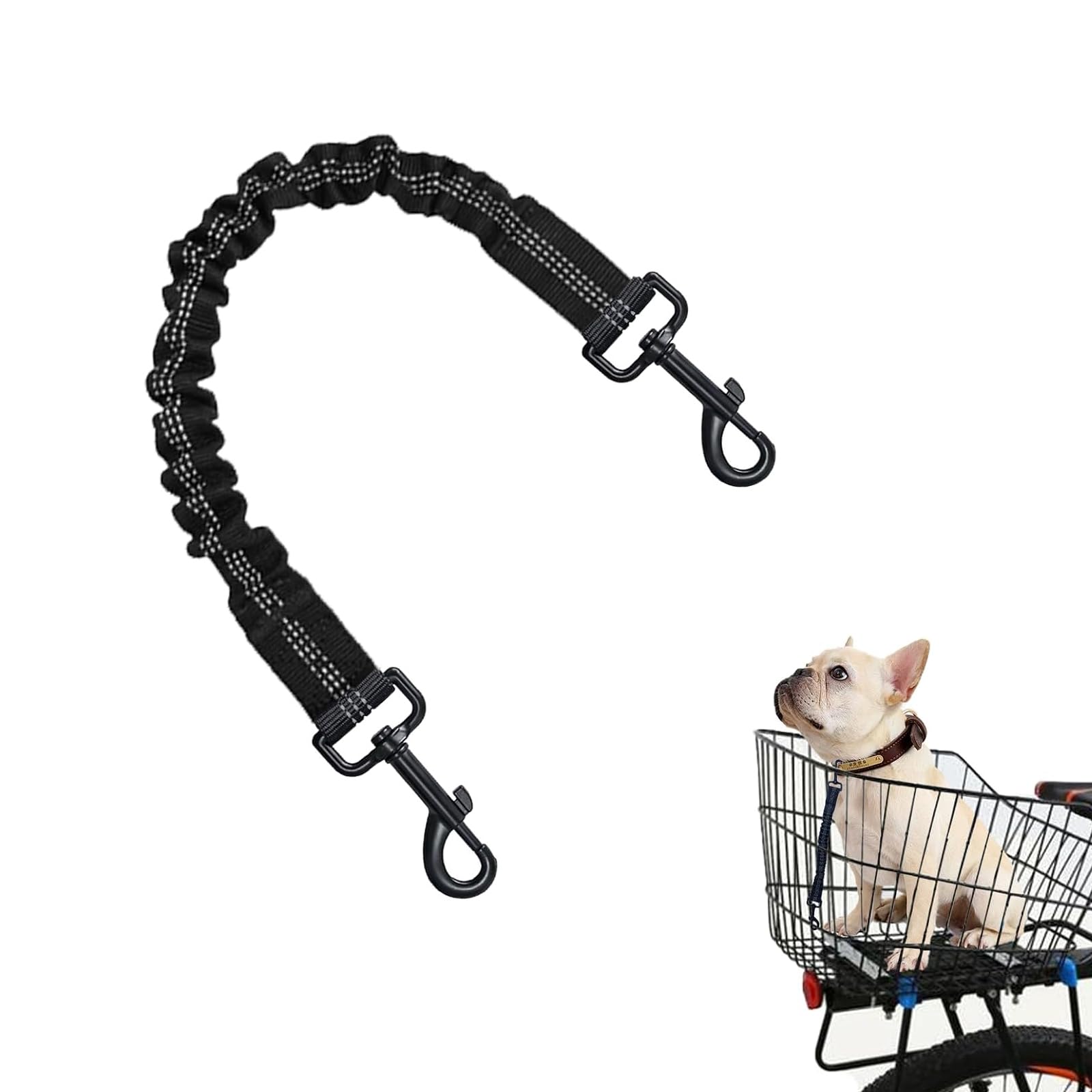 Arnés bici perro elástico seguro antiescape fácil instalación cesta