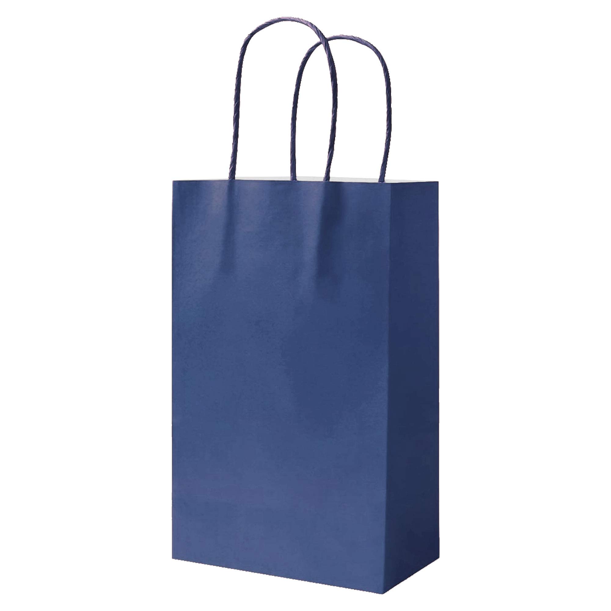 50 Royal Blue Party Bags Paper Bags With Handles Paper Gift Bag Paper Bag Carrier Bags Paper Bag Sweet Loot Celebrations Birthday Christmas Halloween Reinforced Twisted Handle (Royal Blue - 50 Bags)
