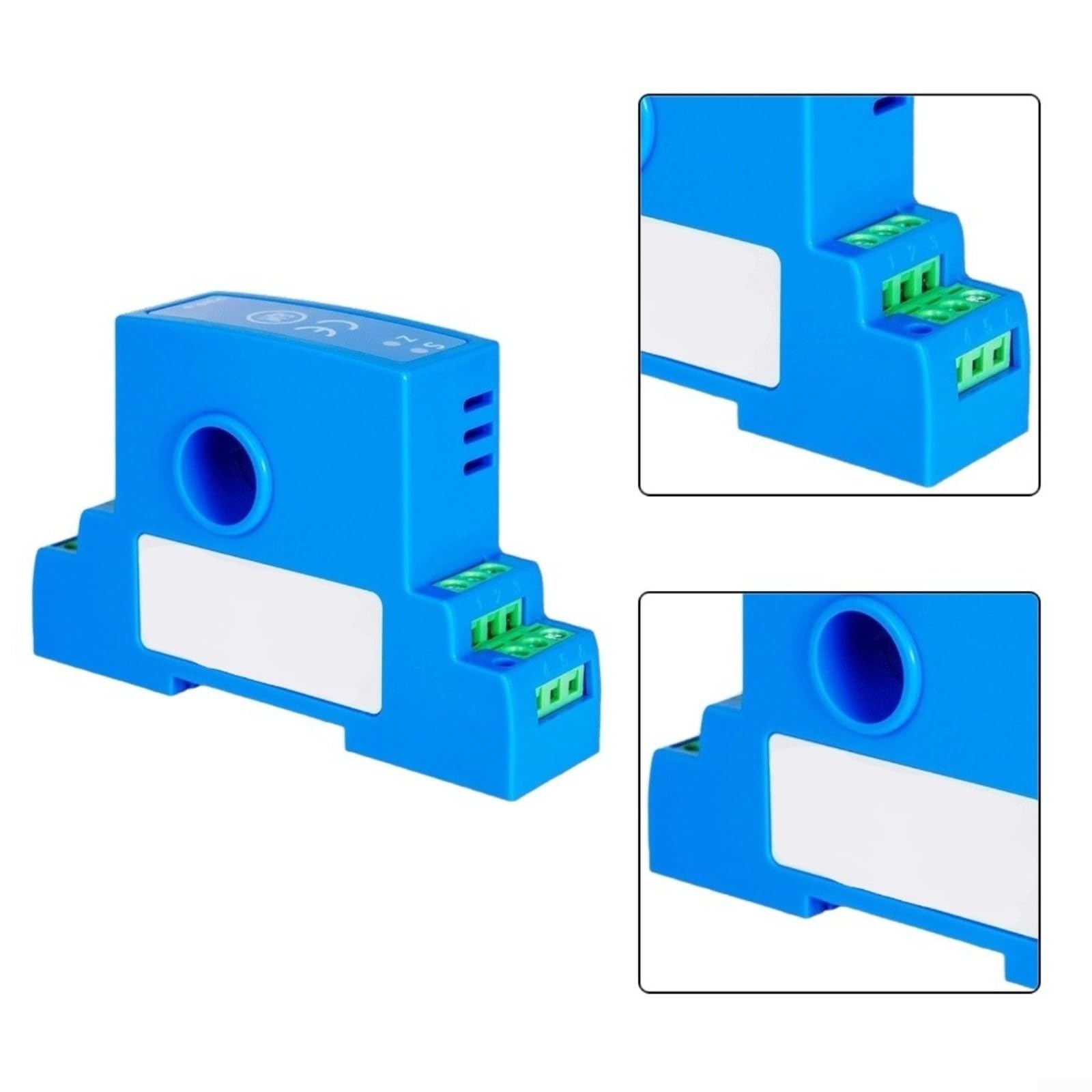 DC Stromwandler Hall-Sensor 0-50A/0-100A, 4-20mA Ausgang, Durchsteck Typ 15mm, ±0.3% Genauigkeit für Steuerung(DC0-50A)