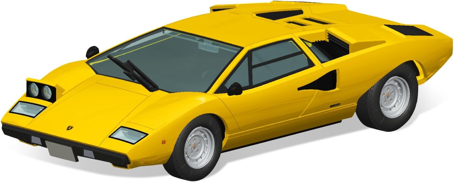 Aoshima Lamborghini Countach LP400 (Yellow Ver.) 1:32 Scale Model Kit