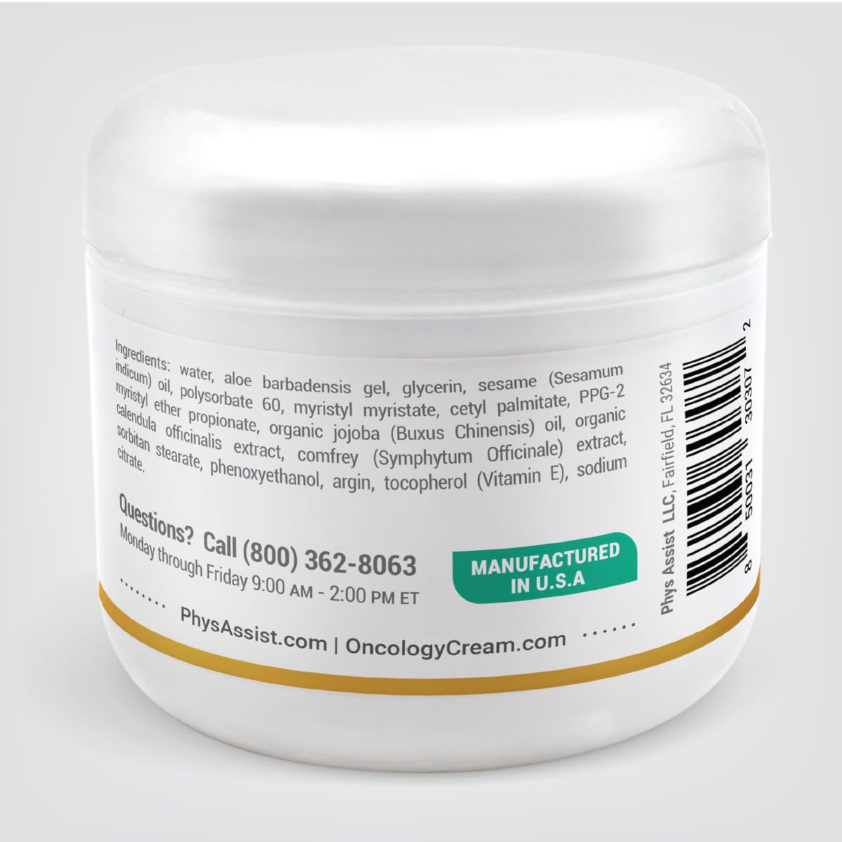 PhysAssist Oncology Calendula & Aloe Moisturizing Cream