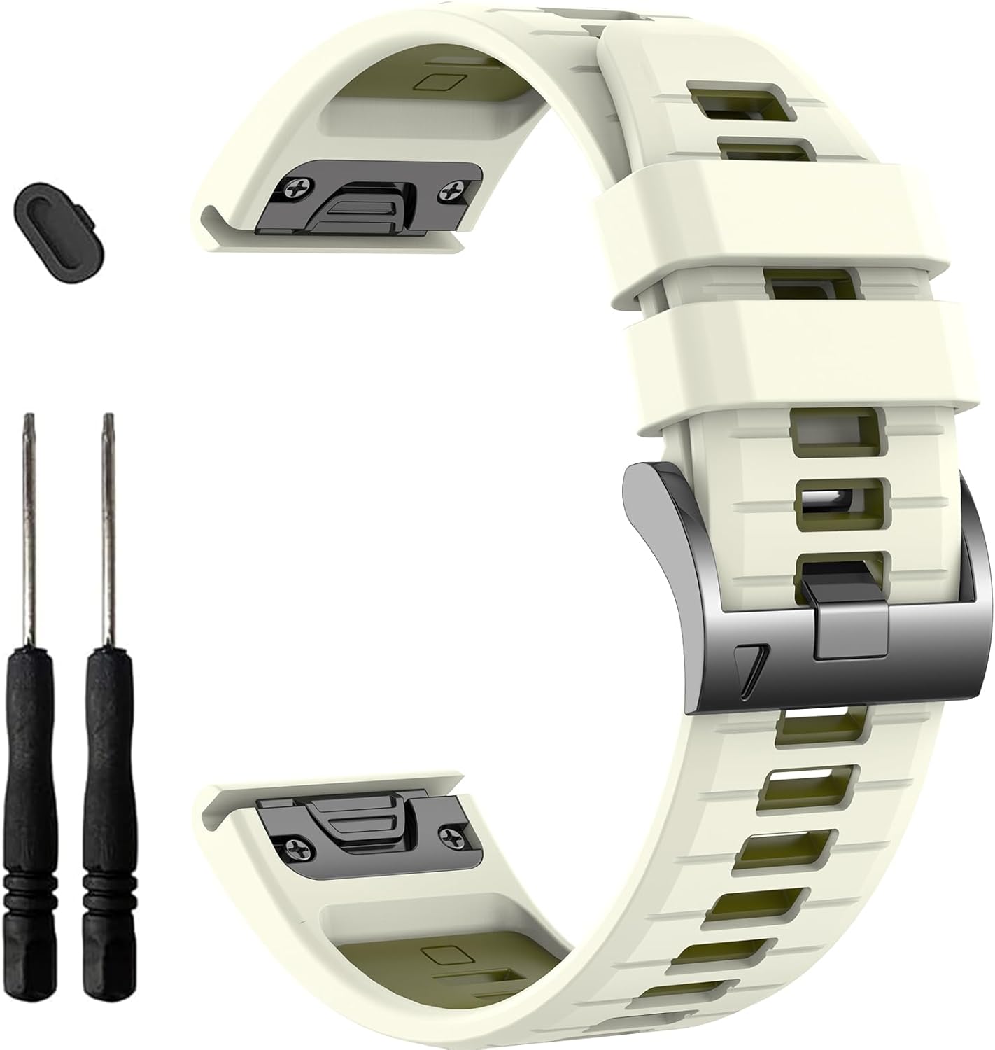 EZMVZKU 20mm Quickfit Silicone Watch Band for Garmin Fenix 8 43mm/Descent Mk3 43mm/Epix Pro 42mm/Fenix 7S/6S/5S/7S Pro/6S Pro/5S Plus,Sport Replacement Strap for Approach S70 42mm/Descent Mk2s