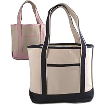 Fancy Canvas Tote Bag Small Black
