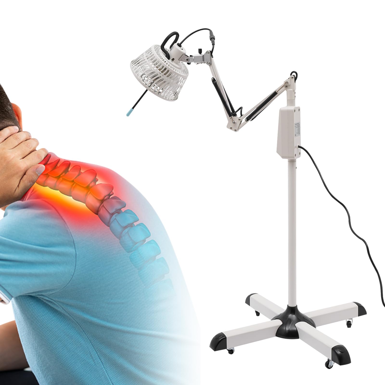 FUNYSF Infrarot Wärmelampe 300W - TDP Therapielampe Für Rücken Und Gelenke