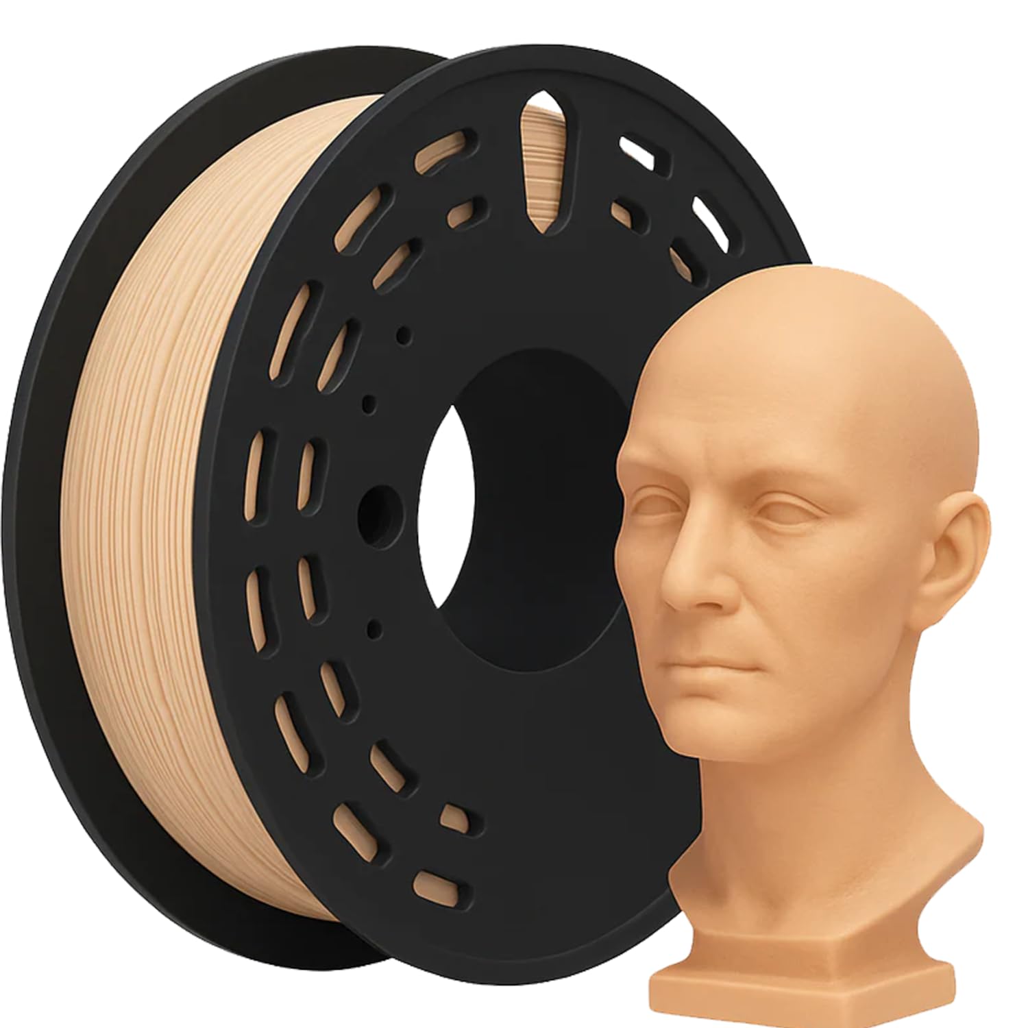 PLA PRO + 3D Printer Filament Roll, 1kg Net Weight, Great Flexibility, Eco-Friendly, High Rigidity, Biodegradable, Low Warping Output, 1.75mm Diameter, Ideal for DIY Makers (Skin)