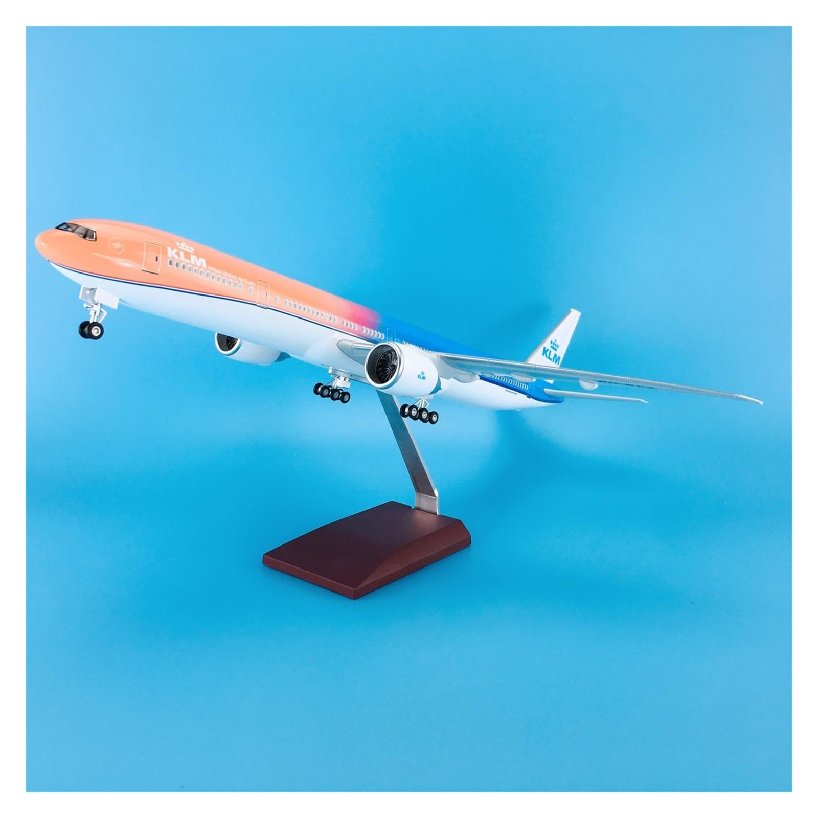 Modello di Aereo in lega Modellino Di Aereo Da 47 Cm Con Ruote Per Boeing B777-300 Modello KLM 1:185