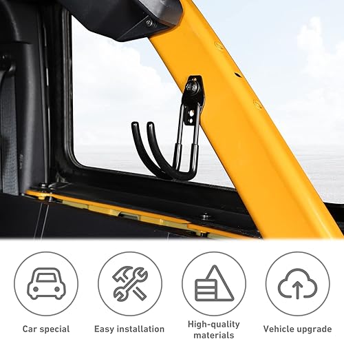 Miniatura 4 de Para Ford Bronco - Gancho organizador para maletero para Ford Bronco 2021 2022 + (hierro, 1 unidad, negro)