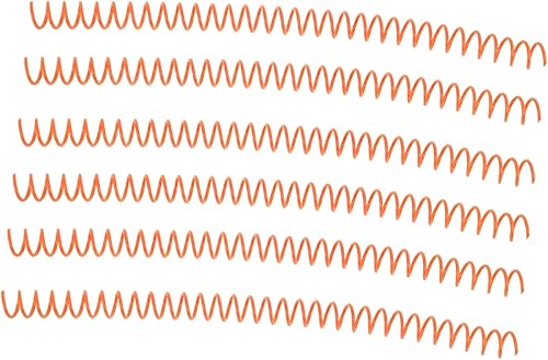 Espiral de encuadernación de bobina, peine de encuadernación de hojas de 30 agujeros, 20 piezas (naranja)