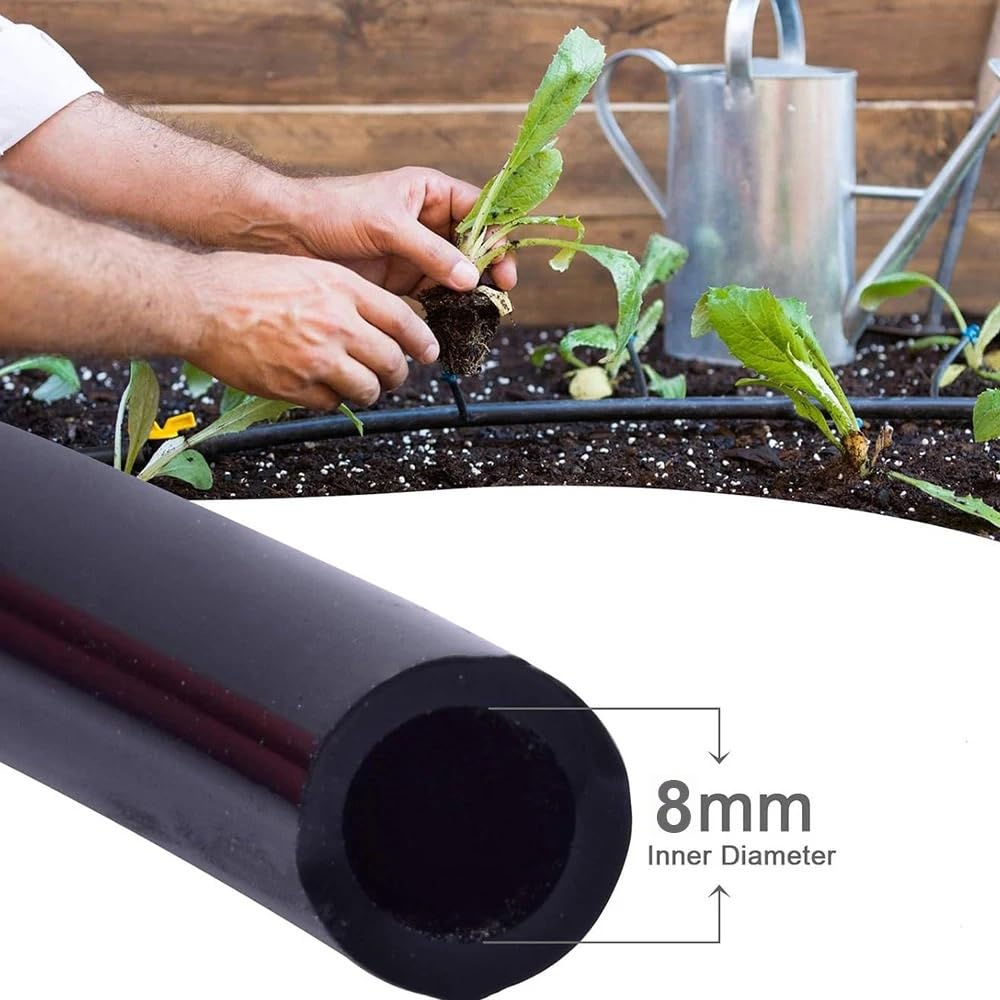 8x12mm Schlauch PVC Wasserrohr Bewässerungsrohr Gartenwasser Tropfschlauch Bewässerungssystem Bewässerungssysteme for die Bewässerung von Gewächshäusern(10M)