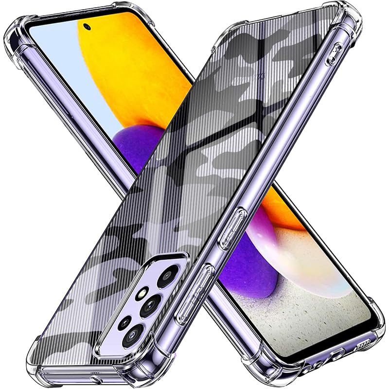ALLNEWELOOKFor Samsung Galaxy A73 5G Case, Full Protection, Case Friendly, Bubble Free, Silicone Transparent Camouflage Soft TPU Cover Clear (Camouflage For SG A73 5G)