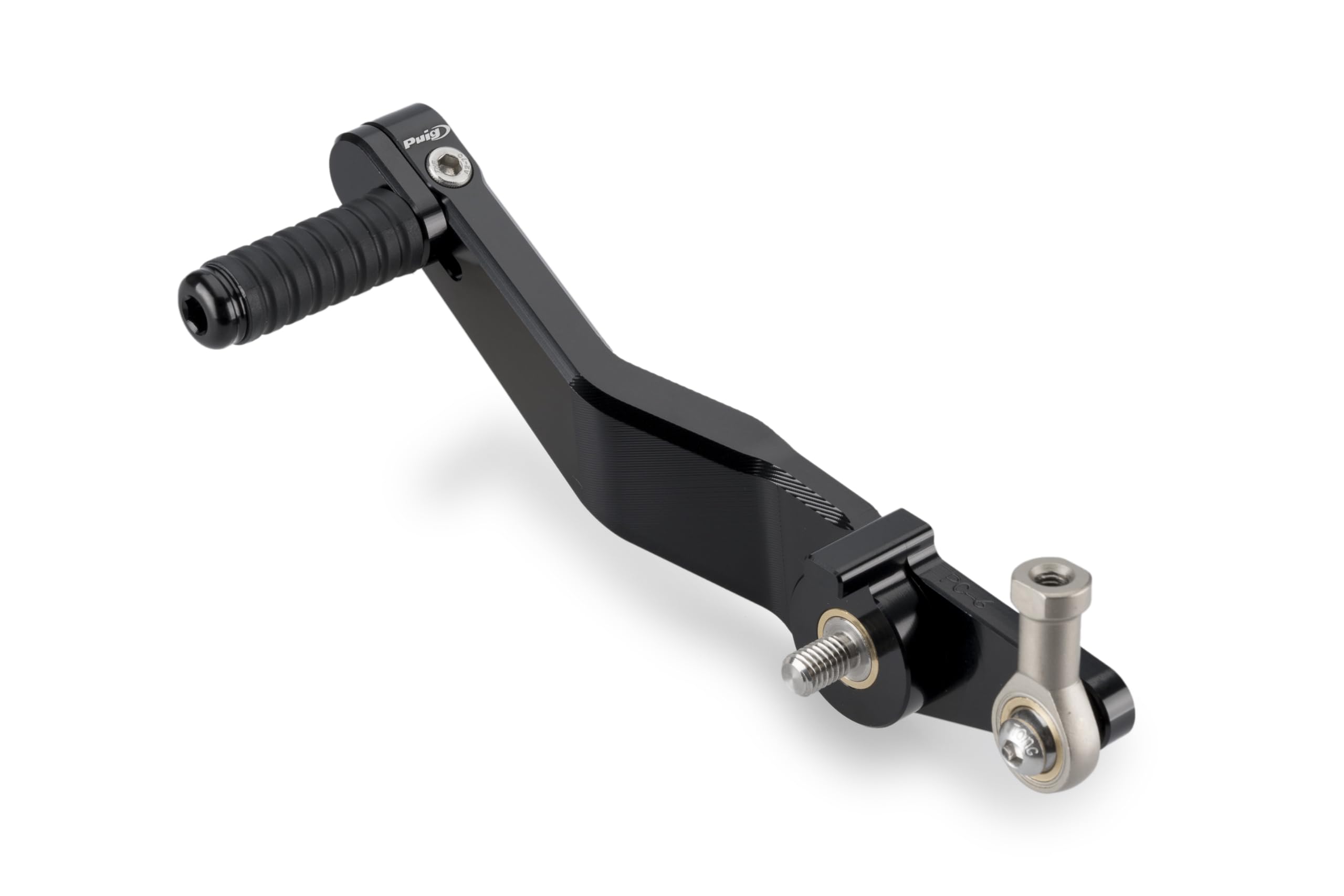 Puig 22207N Gear Lever with Adjustable Tip and Anti-Slip Base; Anodized CNC Aluminum, Precise Control and High Resistance, Black