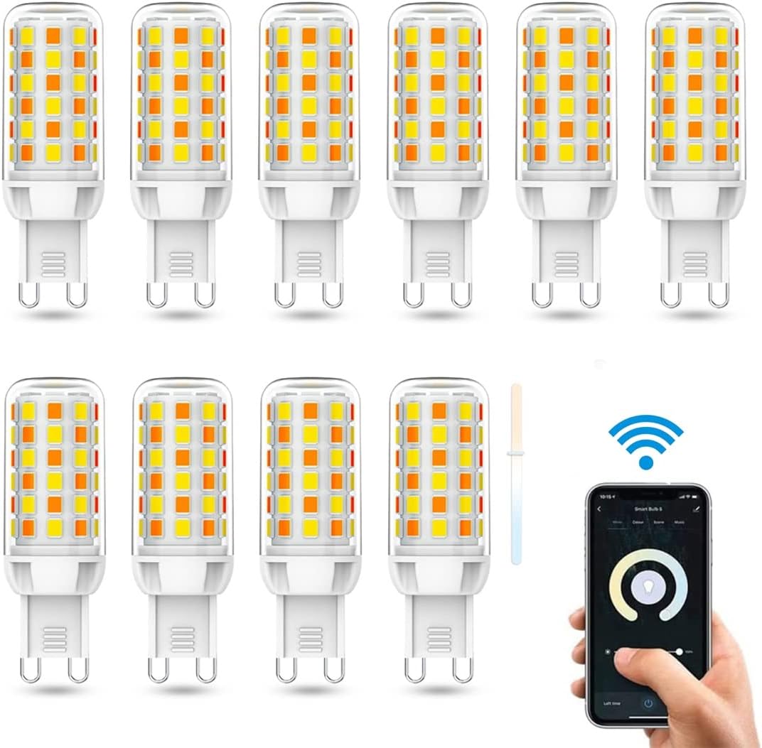 RENBING Alexa smart bulb,g9 led bulbs dimmable smart,wifi g9 led light