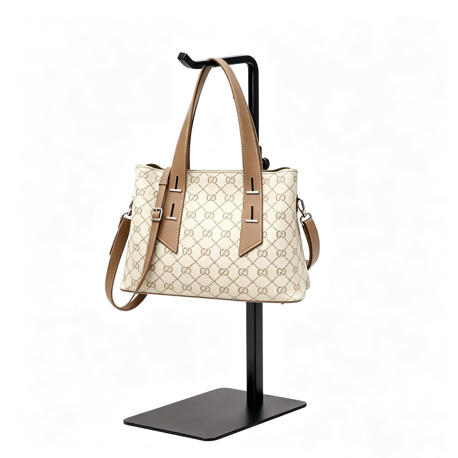 Adjustable Tabletop Purse &amp; Banner Display Stand, Black Load:8lbs