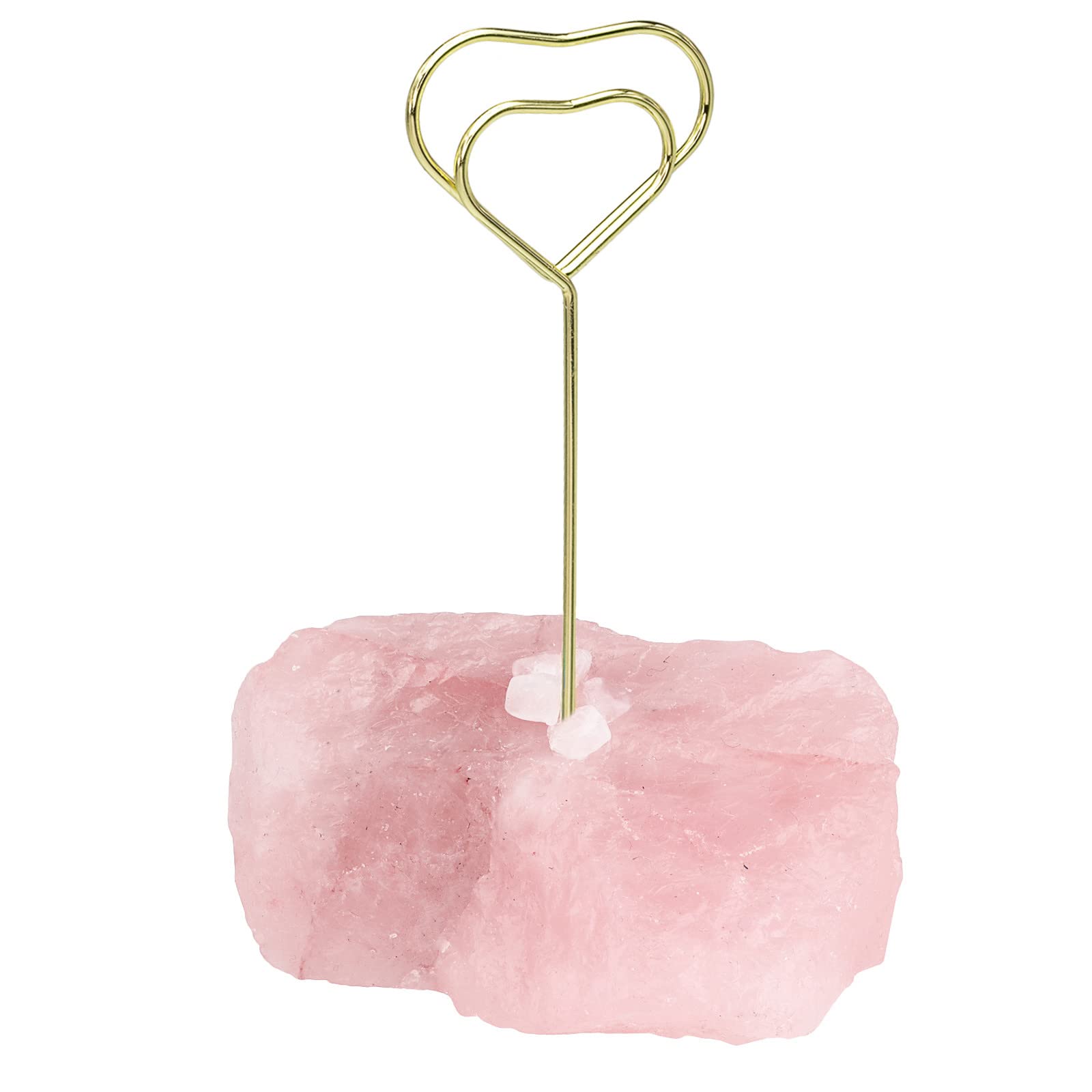 Kristall Fotohalter Stein - Rosenquarz Tischkartenhalter 10-11 Cm Hochzeit