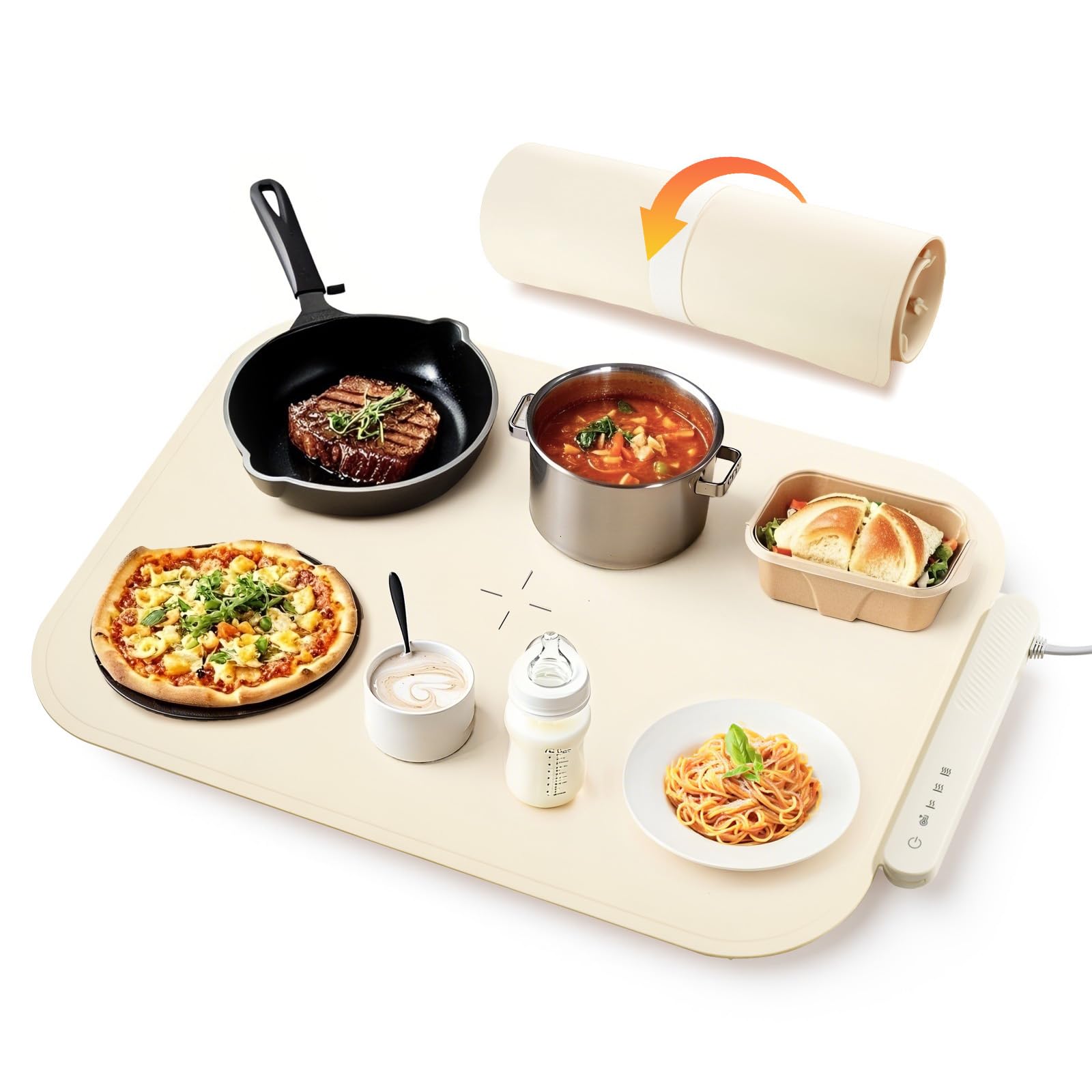 Udoric 食品保温プレート 電気保温トレイ 折りたたみ式 ホットプレート Amazon | Udoric 食品保温プレート 電気保温トレイ 折りたたみ式